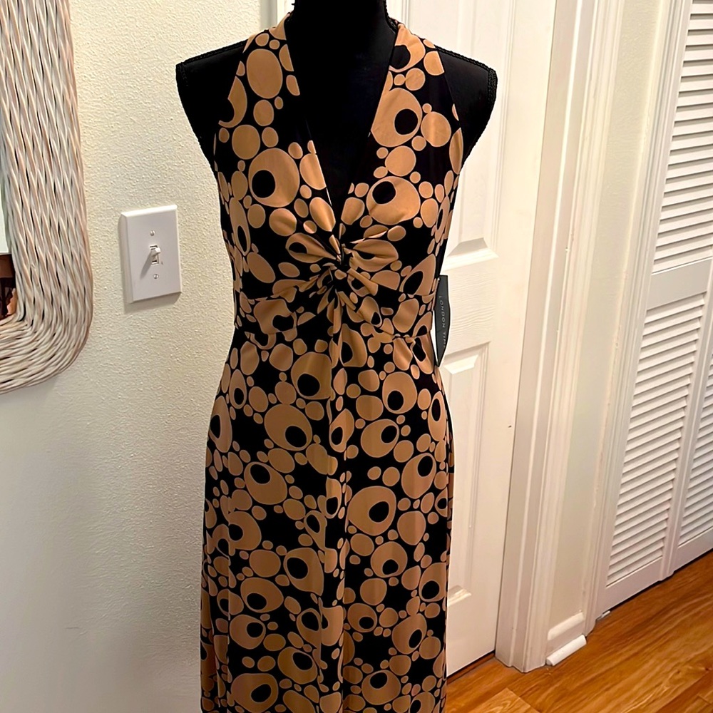 London Times polka dot halter dress